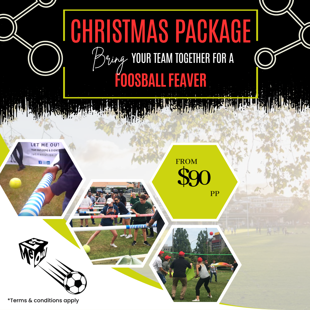 Giant Human Foosball Christmas activity