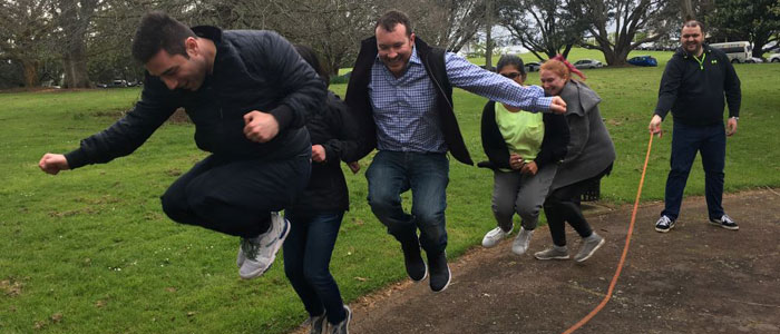 Team taking part in Nostalgia Games